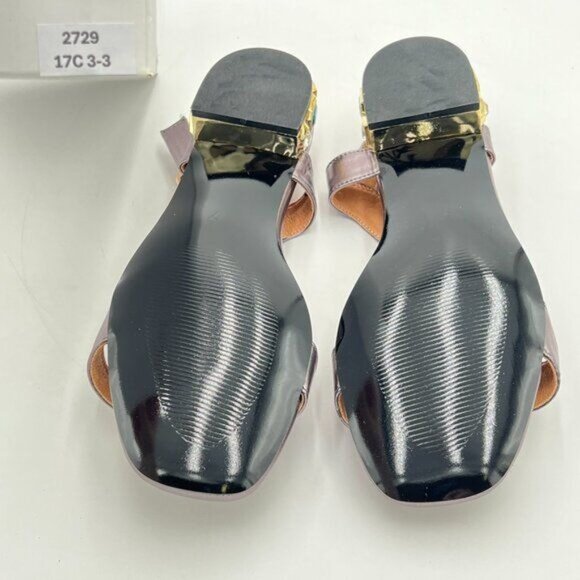 Light Grey Open Toe T Strap Crystal Chunky Heels Ankle Strap Sandal Bridal Shoes - Picture 6 of 7